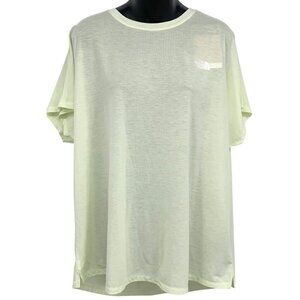 The North Face Womens Plus Size Top 2X Short Sleeve Tee Shirt Neon Yellow New